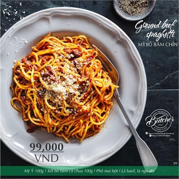 Mỳ Ý sốt bò băm Spaghetti