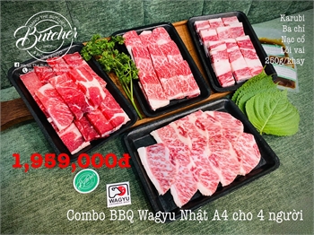 Combo BBQ Wagyu nhật A4 cho 4 người