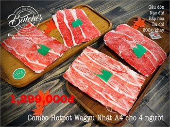 Combo Hotpot Wagyu nhật A4 - 4 người