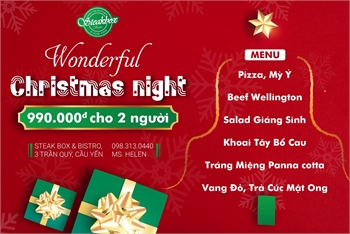 Nhà hàng tổ chức tiệc Noel phong cách Châu Âu - THỰC ĐƠN GIÁNG SINH 6 MÓN CHUẨN ÂU