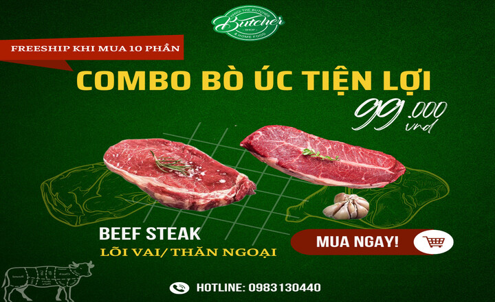 combo bò úc tiện lợi