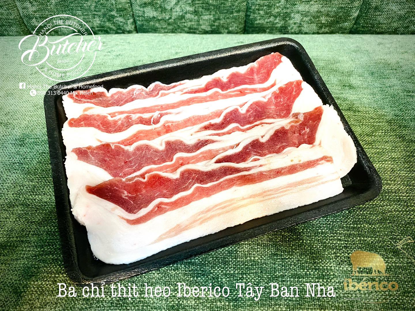 Ba chỉ heo Iberico Spain