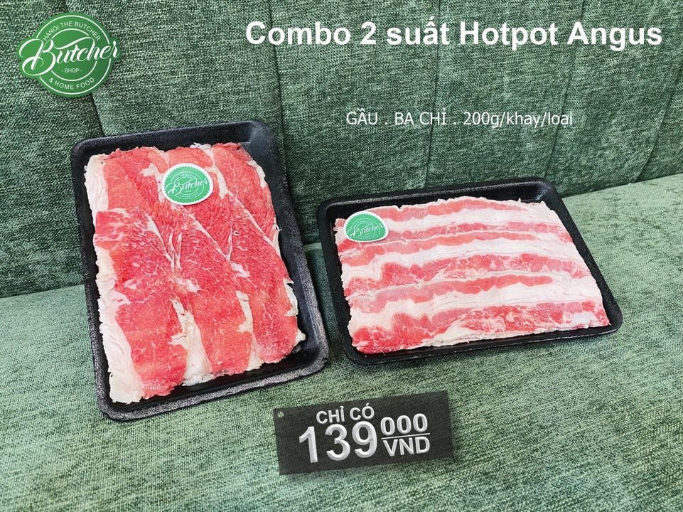 Combo 2 khay Hotpot Angus