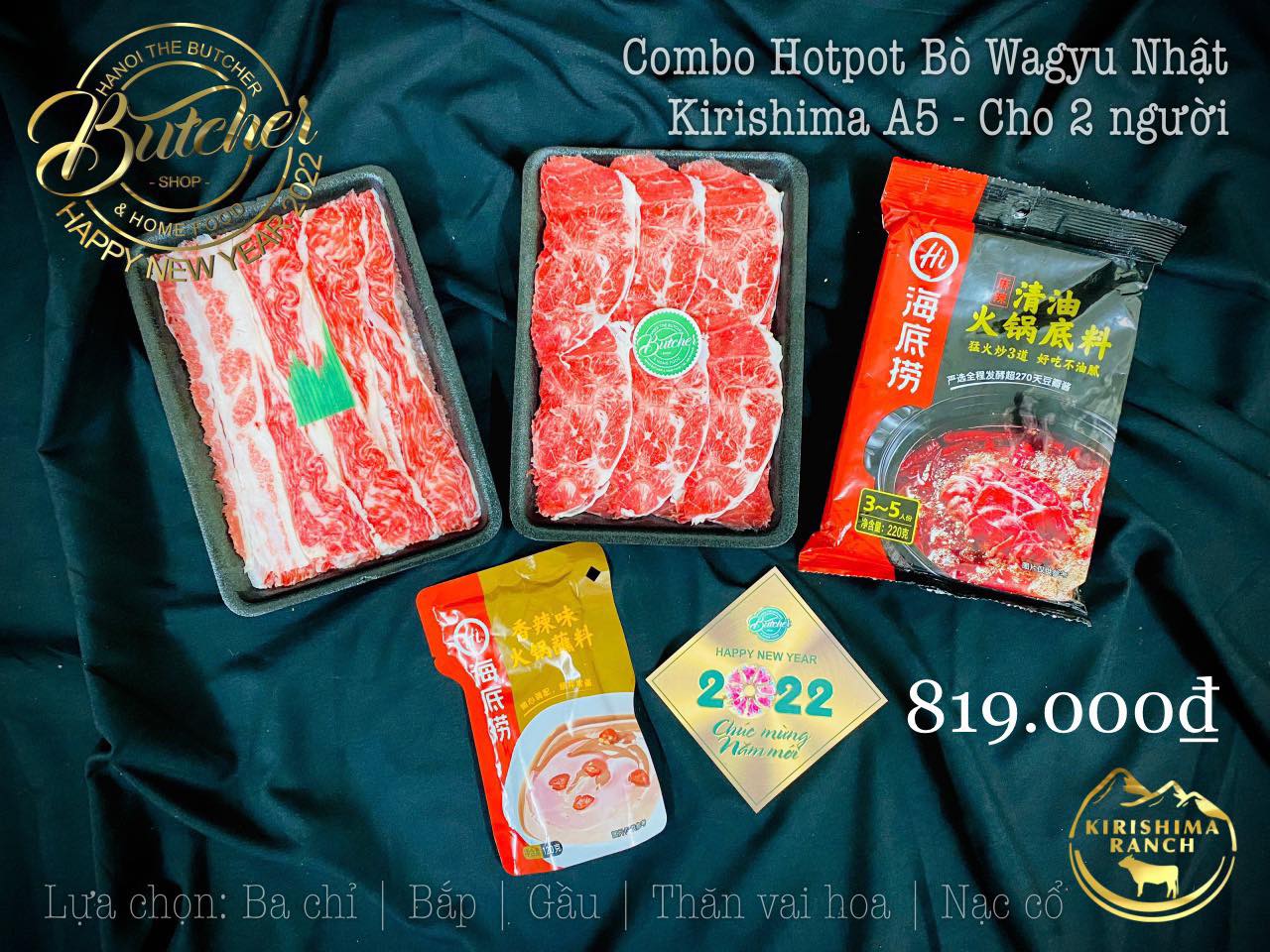 Combo Hotpot Wagyu Nhật A5 - 2 người