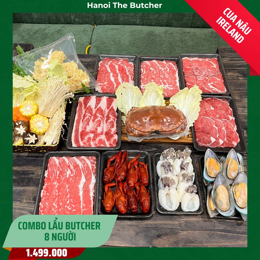 Combo Lẩu Butcher có Cua Nâu