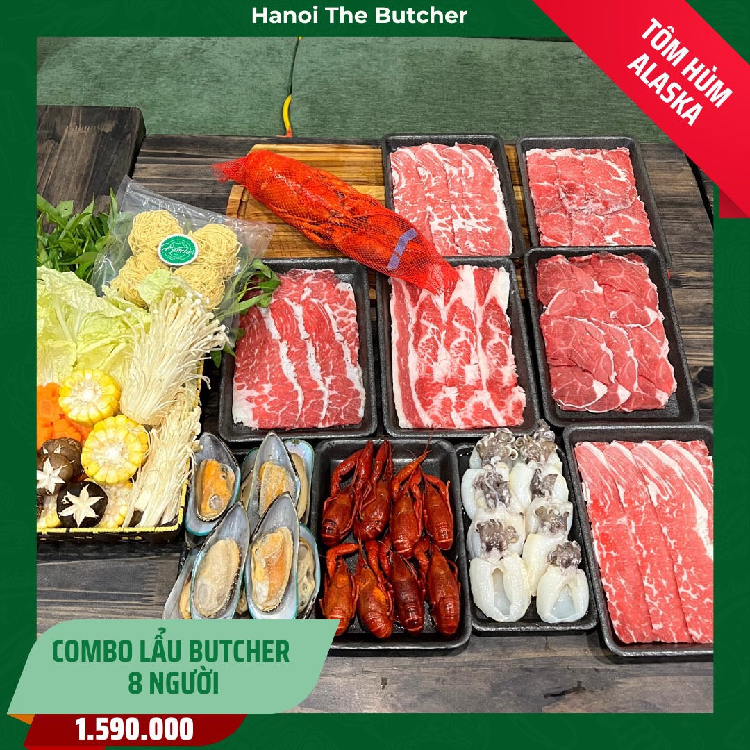 Combo Lẩu Butcher có Tôm hùm Alaska