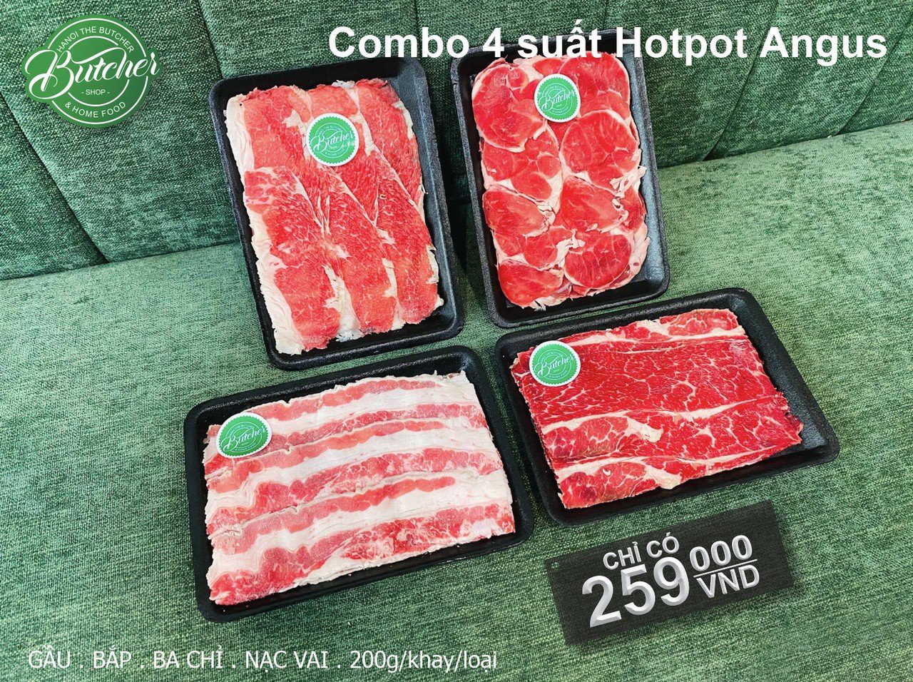 Combo Lẩu Angus 4 loại