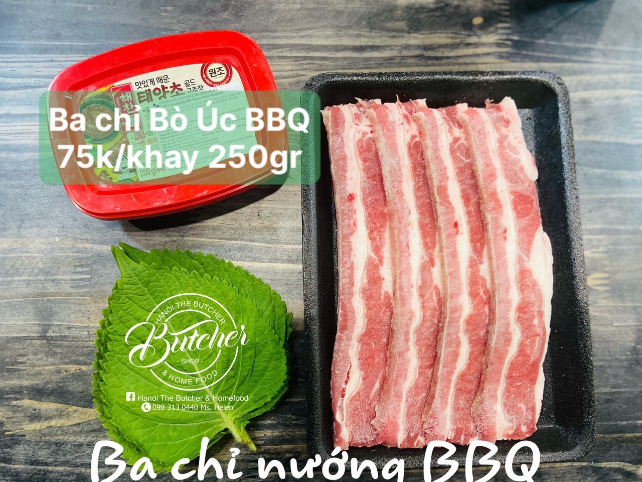 Ba chỉ Bò Úc BBQ