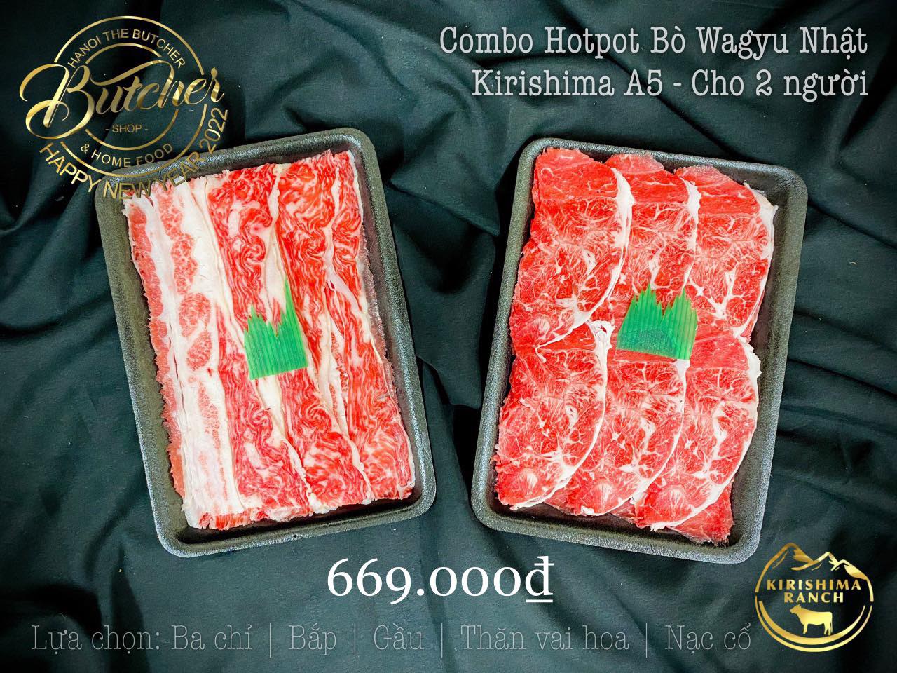 Combo Hotpot Wagyu Nhật A5 - 2 người